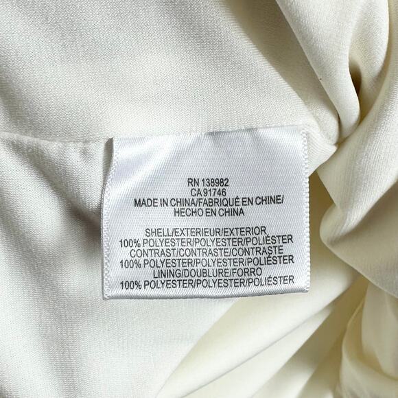 Dress The Population Asha Lace and Chiffon Maxi Dress in White and Ivory, Size S - Picture 13 of 14